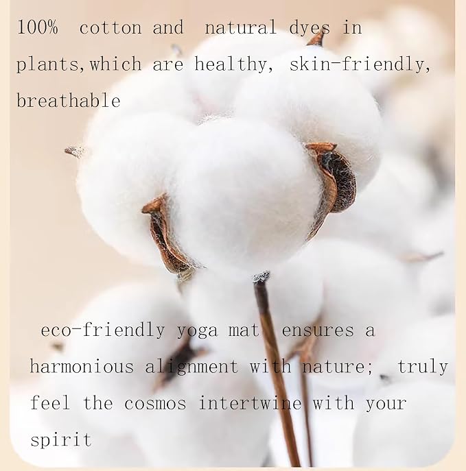 Natural Cotton Yoga Rug with Carry Bag – 200 × 70 cm