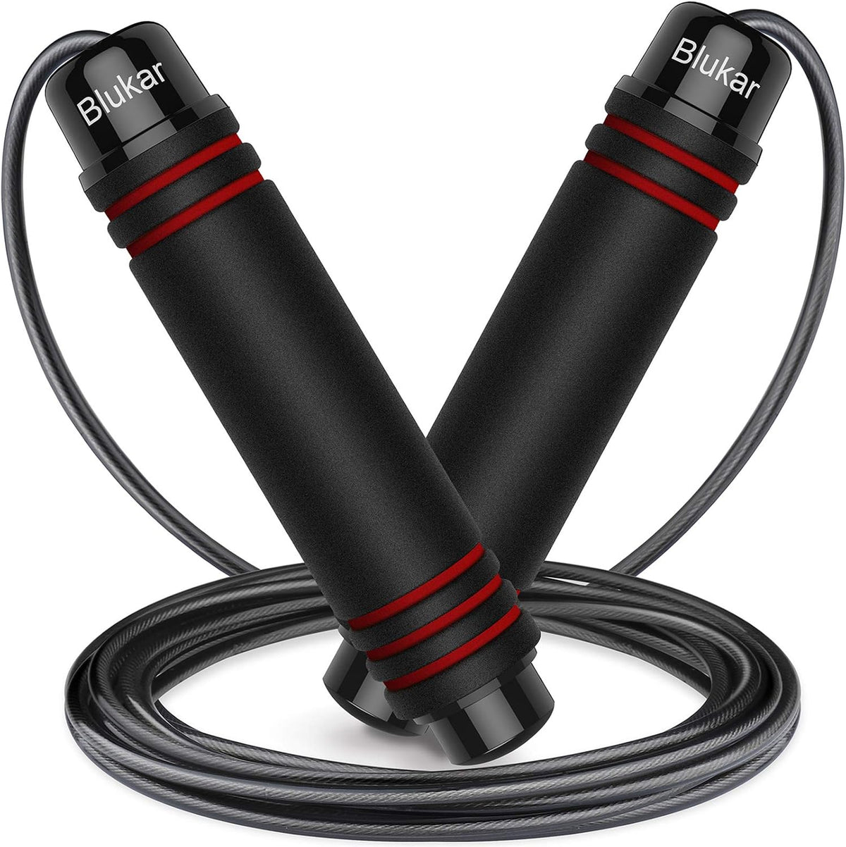Blukar adjustable speed skipping rope