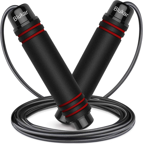 Blukar adjustable speed skipping rope